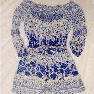 Anthropologie Medium Off the Shoulder Romper NWT